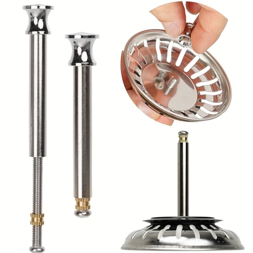 Siebkörbchen Ersatz Zapfen, 1 Stück, für Exzenter Bedienung, ragt 52-97 mm tief in den Abfluss, Ø 8 mm Pin Stift, aus Edelstahl, kompatibel mit Blanco, Franke, Abflussgarnituren Pin Stift von Your Day Mate