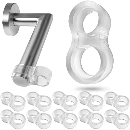 Türgriff Puffer, 10 Pack, in transparent, mit Ø 15 mm und Ø 18 mm Öffnung, für runde und eckige Tür- und Fenstergriffe, gegen verschrammte Wände und Türklinken, Türstopper Wandschutz, Anschlagsdämpfer von Your Day Mate