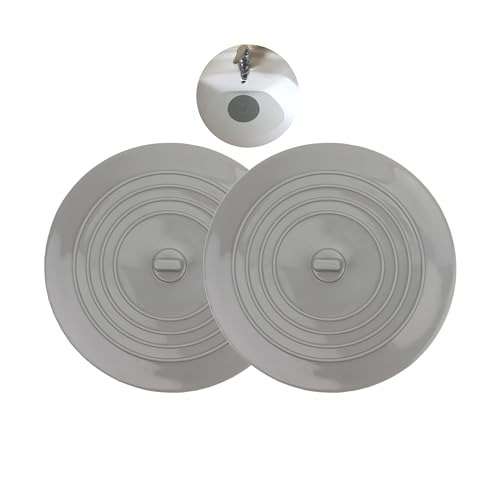Universal Stöpsel, 2 Stück, in Grau, Ø 15 cm Stopfen, Silikon Waschbeckenstöpsel mit Griff, Badewannenstöpsel für bis Ø 120 mm Abflüsse, Abflussstopper für Badewanne, Dusche, Waschbecken, Spüle Universal Stöpsel, 2 Stück, in Grau, Ø 15 cm Stopfen, Silikon Waschbeckenstöpsel mit Griff, Badewannenstöpsel für bis Ø 120 mm Abflüsse, Abflussstopper für Badewanne, Dusche, Waschbecken, Spüle von Your Day Mate