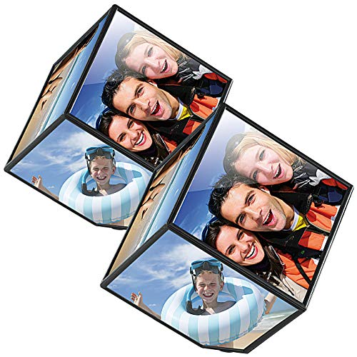 Your Design Bilderrahmen: 2er-Set selbstdrehender Fotowürfel für je 6 Bildmotive (Bilderrahmen Würfel, Foto-Würfel, Drehteller) von Your Design