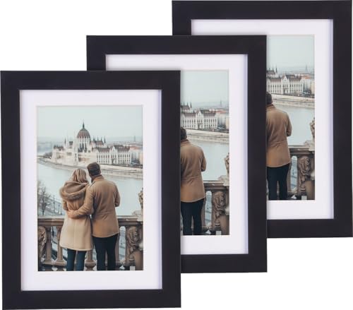 Your Design Rahmen für Foto: 3er-Set Bilderrahmen mit robustem Acrylglas, 13 x 18 cm, schwarz (Kunststoffrahmen) von Your Design