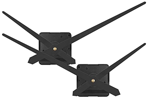 Your Design Wanduhrwerk: 2er-Set extrastarke Uhrwerke für Zeiger bis zu 50 cm Länge (Uhrwerk XXL, Uhrwerk mit Zeiger für Wanduhr, Extrastarkes) von Your Design