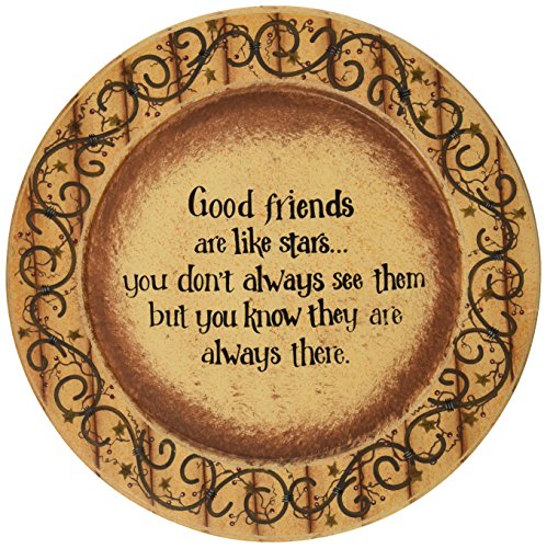 Your Heart's Delight Your Hearts Delight Good Friends Are Like Stars Wooden Plate, 11-1/2-Inch, Multi, 11 1/2" Dia von Your Heart's Delight