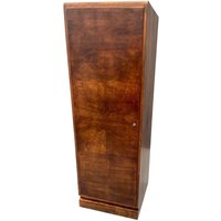 Restaurierter Art Deco Schrank Mit Regalen, Nussbaum Furnier, Tschechoslowakei, 1930Er Jahre von Your20th