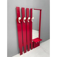 Vintage Wandgarderobe Mit Spiegel Und Schublade, 1960Er Jahre, Tschechoslowakei Vintage Wandgarderobe Mit Spiegel Und Schublade, 1960Er Jahre, Tschechoslowakei von Your20th