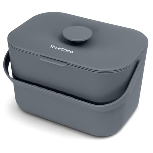 YourCasa Biomülleimer Küche 5L - Komposteimer für alltäglichen Biomüll Behälter - Spülmaschinenfest - Geruchsdicht mit Sieb & ergonomischen Griff - Bio Mülleimer Klein Komposter Bioeimer (Anthrazit) YourCasa Biomülleimer Küche 5L - Komposteimer für alltäglichen Biomüll Behälter - Spülmaschinenfest - Geruchsdicht mit Sieb & ergonomischen Griff - Bio Mülleimer Klein Komposter Bioeimer (Anthrazit) von YourCasa