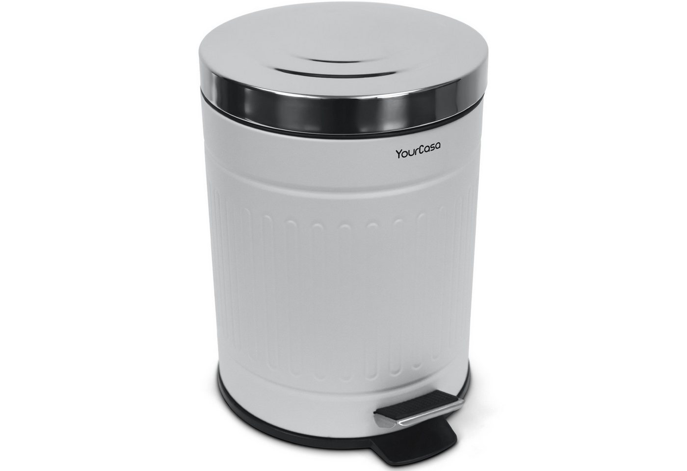 YourCasa Mülleimer YourCasa® Mülleimer Bad [5L] Edelstahl Retro Design - Kosmetikeimer, Fassungsvermögen 5 Liter, Edelstahl pulverbeschichtet, Soft Close von YourCasa