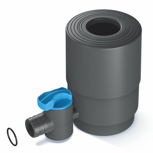 YourCasa Regensammler [Downpipe] mit Absperrhahn und Filter zum Verbinden von Fallrohr 68-100mm DN100 und Regentonne Fallrohr Regensammler Regenwassersammler Wasserdieb Regenrinnen Ablauf (Anthrazit) von YourCasa