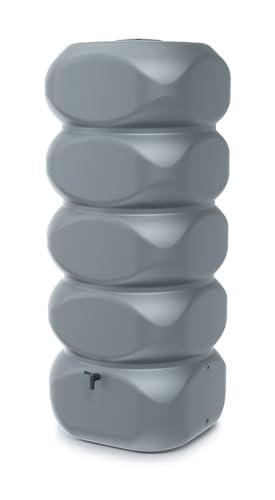 YourCasa Regentonne 1000 Liter [Aquablock] mit Öffnung und Deckel - Wassertonne Moderne eckige Form - Regenfass Frostsicher aus Kunststoff Regenwassertonne Regenwassertank Wasserfass Garten (Grau) von YourCasa