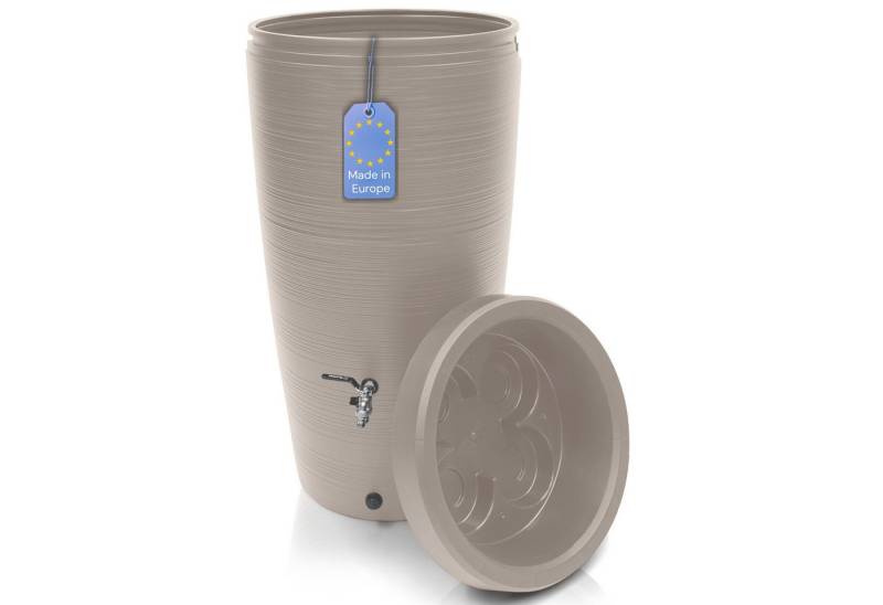 YourCasa Regentonne 240 Liter [Aquasplash] Messing Wasserhahn & Deckel Regenfass von YourCasa