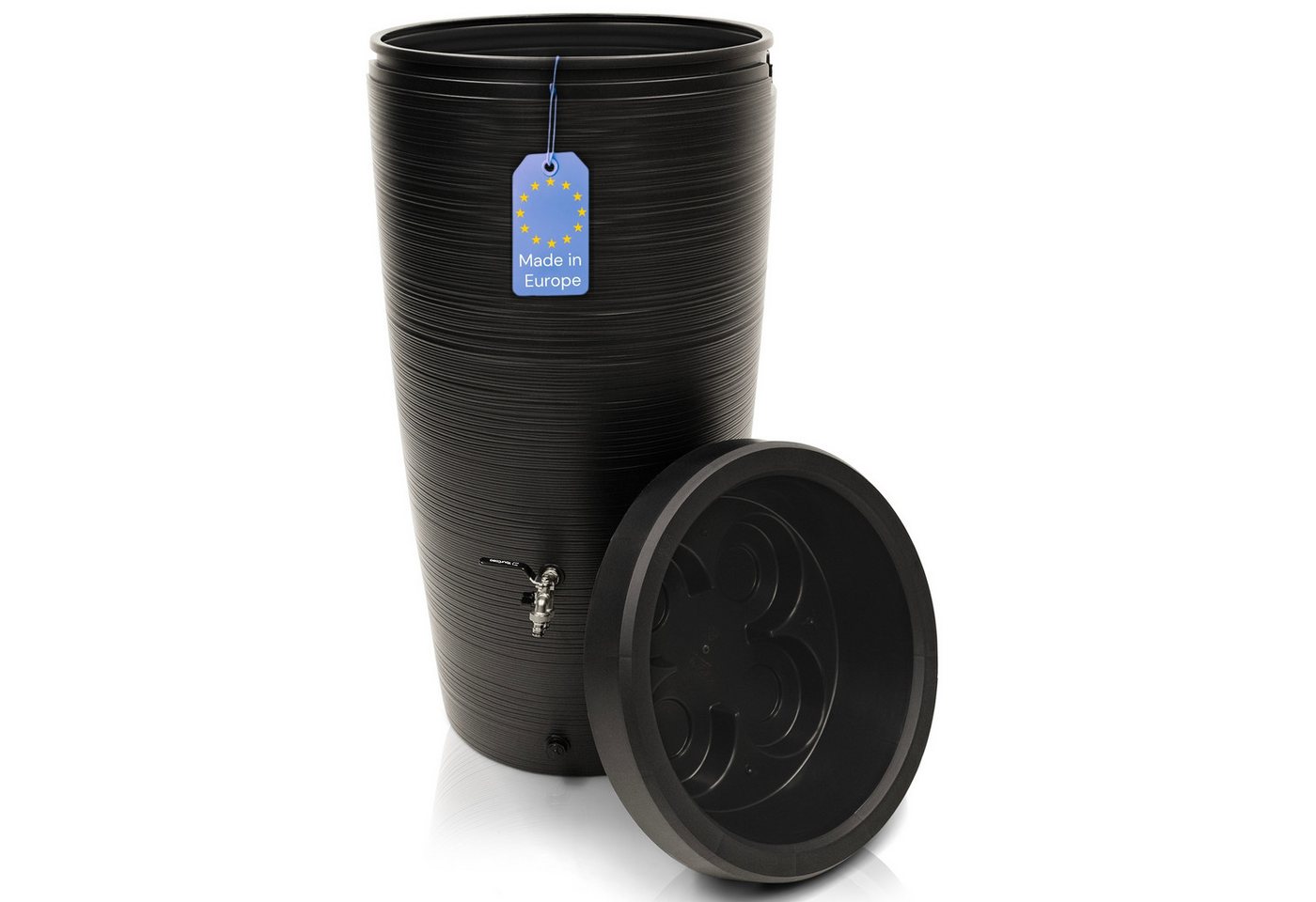 YourCasa Regentonne 240 Liter [Aquasplash] Messing Wasserhahn & Deckel Regenfass von YourCasa