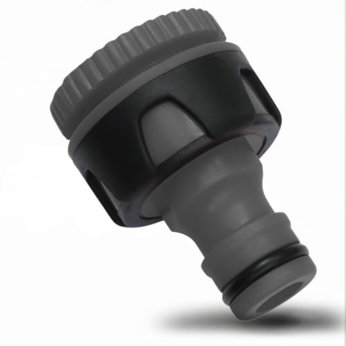 YourCasa Wasserhahn Adpater - Anschluss für 3/4 & 1/2 Zoll - Adapter Hahnverbinder aus Kunststoff Schlauchanschluss Gartenschlauch Wasseranschluss Schlauch Wasserschlauch Hahnstück Garten (Anthrazit) von YourCasa