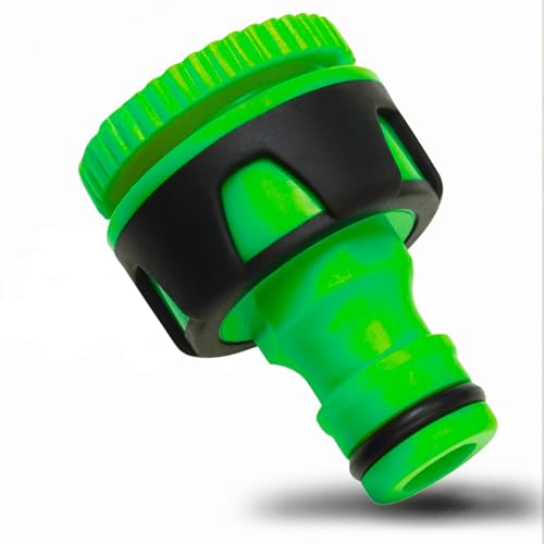 YourCasa Wasserhahn Adpater - Anschluss für 3/4 und 1/2 Zoll - Adapter Hahnverbinder aus Kunststoff - Schlauchanschluss Gartenschlauch Wasseranschluss Schlauch Wasserschlauch Hahnstück Garten (Grün) von YourCasa