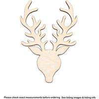 Hirsch Mit Geweih Holz Ornament-Holz Ausschnitt-Wildlife Dekor-Verschiedene Größen-Diy Handwerk-Urlaub Party Dekor-Natur Geschenke-Holz Buck Ornament von YourCreativesInc