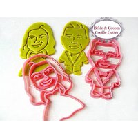 Braut & Bräutigam Portrait Benutzerdefinierte Ausstechform, Mr Und Mrs Gesicht Cookie Stamp. 3D Gedrucktes Personalisiertes Hochzeitsgeschenk Für von YourFaceYourName