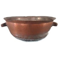 Kupfersieb Antik Zinn Ausgekleidet Großes Sieb Küchendekor Hand Durchbohrt Handmade Gelötet Französisch Landküchen Wand von YourFineHouse