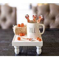 Gefälschter Kürbis Gewürz Latte Mini Löffel, Herbst Tiered Tablett Dekor, Becherdeckel, Tablett, Rae Dunn Becher Zubehör von YourFourSeasonsDecor