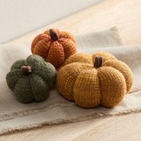 Weiche Herbst Kürbisse Gestrickt, 3Er Set, Geschenk, Warm Getönten Schüsselfüller Handgemacht, Gemütliche Dekoration von YourHeartsContent