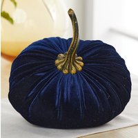 Extra Large Velvet Kürbis Navy, Wohnkultur-Trend, Hochzeit Im Herbst, Moderne Rustikale Hochzeitsdekor, Bauernhausdekor, Meistverkaufte Artikel von YourHeartsContent