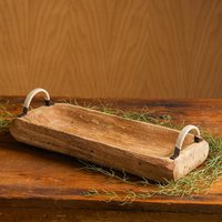 Rustikales Holz Couchtisch Tablett Mit Griffen, Bauernhaus Mittelstücke Für Esstisch, Dekorative Tabletts Die Kaffeebar, Eingangsbereich Dekor An von YourHeartsContent