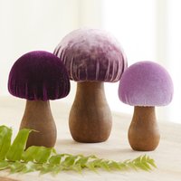 Samt Pilze 3Er Set, Lavendel Lila Pilzdekor, Trendiges Pilz-Dekor, Pilzgeschenk Für Frauen, Wunderliches Cottagecore von YourHeartsContent