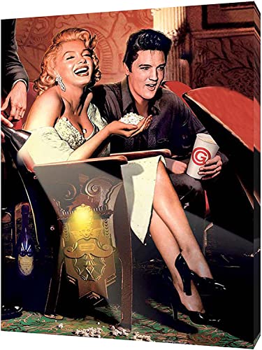 YourHomeArt Kunstdruck auf gerahmter Leinwand, Motiv Marilyn Monroe Elvis Presley im Kino, 76 x 60 cm, 18 mm Tiefe YourHomeArt Kunstdruck auf gerahmter Leinwand, Motiv Marilyn Monroe Elvis Presley im Kino, 76 x 60 cm, 18 mm Tiefe von YourHomeArt