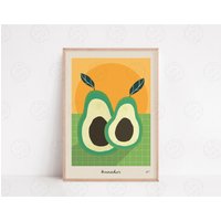 Das Avocado Poster, Blumendruck, Reiseposter, Küchenkunst, Musikliebhaber, Lyrics Wandkunst, Home Decor, Mid Century Modern, Obst von YourLocalRoss