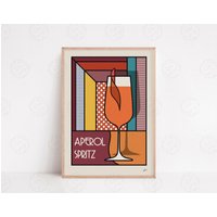 Spritz Print - Positive Wandkunst, Cocktail Poster, Wohnzimmer Küchenkunst, Wohnkultur Geschenk, Pop Art Print, Bar von YourLocalRoss