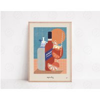 The Aperol Spritz Print - Positive Wandkunst, Cocktail Poster, Wohnzimmer Küchenkunst, Wohnkultur Geschenk, Pop Art Print, Bar von YourLocalRoss