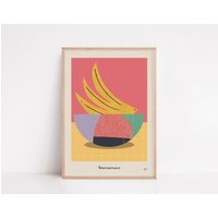 The Bananas Poster, Blumendruck, Reiseposter, Küchenkunst, Musikliebhaber, Lyrics Wandkunst, Home Decor, Mid Century Modern, Obst von YourLocalRoss