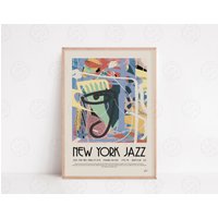 The New York Jazz Poster, Musik Druck, Küche Kunst, Liebhaber, Lyrics Wandkunst, Home Decor, Mid Century Modern von YourLocalRoss