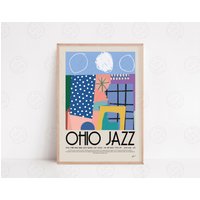 The Ohio Jazz Poster, Musikdruck, Musik Küchenkunst, Musikliebhaber, Lyrics Wandkunst, Home Decor, Mid Century Modern von YourLocalRoss