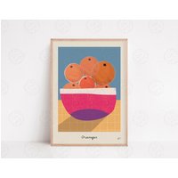 The Oranges Poster, Blumendruck, Reiseposter, Küchenkunst, Musikliebhaber, Lyrics Wandkunst, Home Decor, Mid Century Modern, Obst von YourLocalRoss