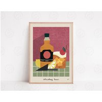 The Whiskey Sour Print - Positive Wandkunst, Cocktail Poster, Wohnzimmer Küchenkunst, Wohnkultur Geschenk, Pop Art Print, Bar von YourLocalRoss