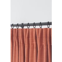 2 Panel Custom Leinen Verdunkelungsvorhänge Terracotta/Rustikale Vorhänge Im Landhausstil Für Schlafzimmer Oder Wohnzimmer von YourLovelyHomeStyle