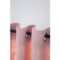 2 Panel Sackleinen Vorhänge Mit Ösen Altrosa/Bauernhaus Für Wohnzimmer Baby Rosa Leinen Cottagecore Kinderzimmer von YourLovelyHomeStyle