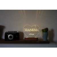 Geschenk Für Oma Zum Muttertag | Lampe Nachtlicht Geschenkidee Personalisiertes Muttertagsgeschenk von YourNameYourLight