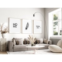 3Er-Set | Wandbild Wohnzimmer Deko Moderne Kunst Geschenkideen Home von YourPictureStudio