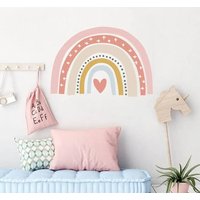 Boho Regenbogen Wandsticker, Wandtattoo Für Kinder, Kinderzimmer Dekoration Wandsticker Babyzimmer, Geschenk Mädchen, Selbstklebend von YourStickerWorldShop