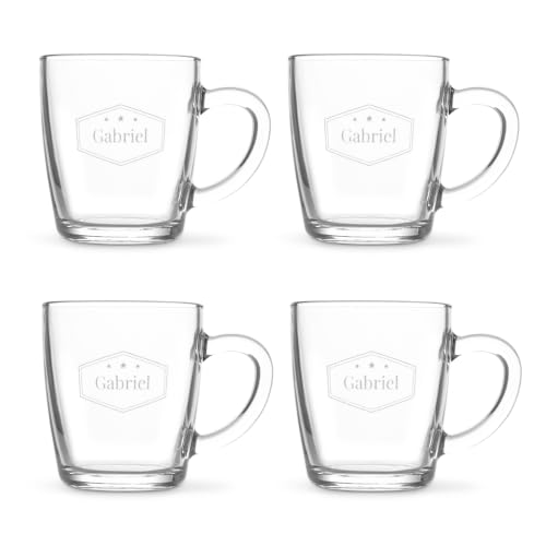 Teeglas mit Gravur Personalisierbar mit Namen - Teeglas Graviert mit Namen: Personalisierbar mit Text, Verschiedenen Designs und Schriftarten (4) von Yoursurprise