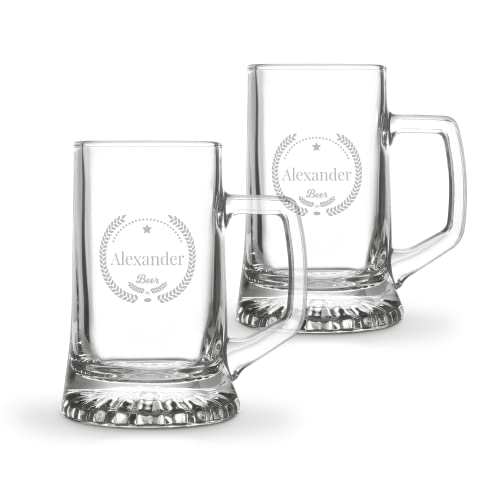 Bierkrug mit gravur - Bierkrug gravur mit Name oder Text, spülmaschinentauglich (2) von Yoursurprise