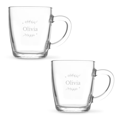 Teeglas mit Gravur Personalisierbar mit Namen - Teeglas Graviert mit Namen: Personalisierbar mit Text, Verschiedenen Designs und Schriftarten (2) von Yoursurprise