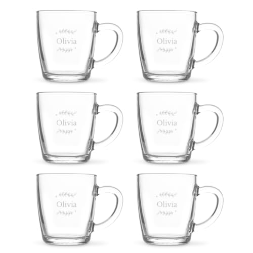 Teeglas mit Gravur Personalisierbar mit Namen - Teeglas Graviert mit Namen: Personalisierbar mit Text, Verschiedenen Designs und Schriftarten (6) von your surprise