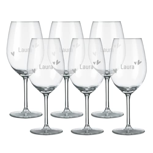 Yoursurprise Weißweinglas mit Gravur Personalisierbar mit Namen - Weinglas Graviert mit Namen: Personalisierbar mit Text, Verschiedenen Designs und Schriftarten (6) von Yoursurprise