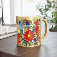 Acapulco Villeroy Und Boch Muster Inspiriert Gold Oder Silber Metallic Tasse. Wunderschöne Seltene Tasse von YourYesterYears