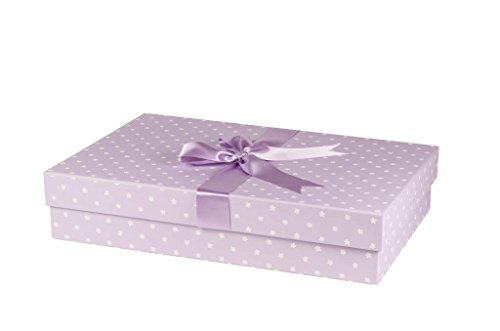 KLASSICHE Brautkleidbox Aufbewahrungskasten (SIMPLE FLOWERS LILA LILAC) 75 x 50 x 15 cm pH-neutrale materialien von Yours To Keep