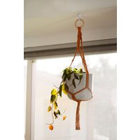 Daybreak Makramee Blumenampel | Schlichtes Süßes Boho Geschenk Freund Soft Fransen Quaste Trendy Ästhetik Hängende Decke Übertopf von YoursTrulyCaitlynCo