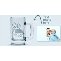 Personalisierter Bierkrug, Benutzerdefinierter Gravierter Geschenk Für Papa, Vatertagsgeschenk Vom Sohn Von Tochter, Bierkrug Mit Foto von YourspecialdayGoods