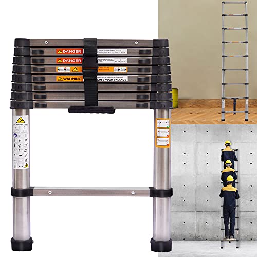 2,60M Klappleiter aus Edelstahl Mehrzweckleiter Belastbarkeit bis zu 150kg | Soft-Close-System | Sicher und zuverlässig,Einfach zusammenzuklappen von YouseaHome