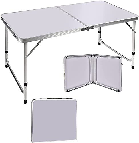 Klappbarer Schreibtisch mit 2 verstellbaren Höhen, 90 cm, zusammenklappbar, für Arbeitszimmer, Laptop-Schreibtisch für kleine Räume, Heimbüro-Arbeitsplatz, Outdoor-Gartentisch für Grillpartys von YouseaHome